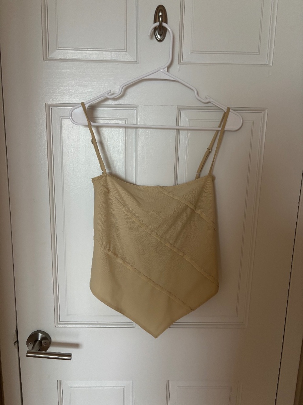 Sami Miro Vintage tan straight neck tank